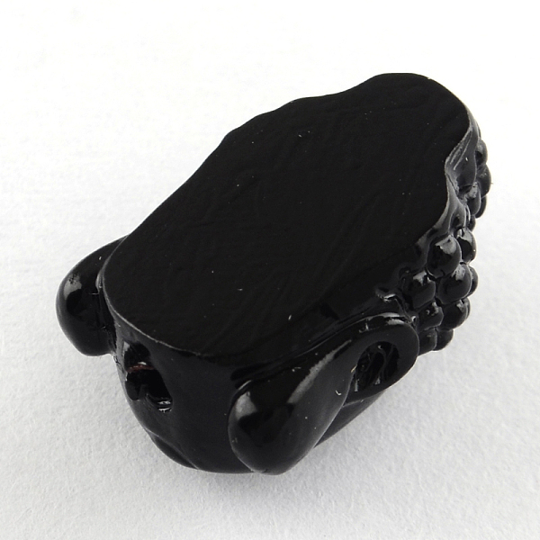 

PandaHall Dyed Buddha Head Synthetical Coral Beads, Black, 15x10x7mm, Hole: 1mm Synthetic Coral Human Black