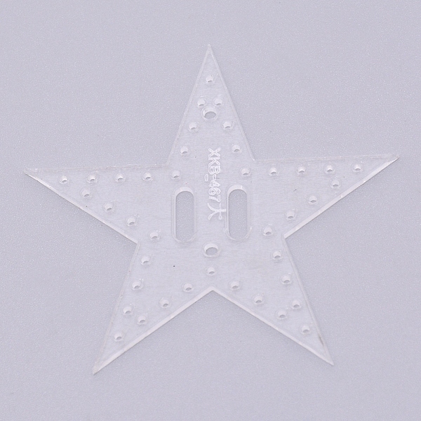 

PandaHall Acrylic Handwork Template, Star, Clear, 62x66x2mm, Hole: 1mm, 2mm and 10x3mm Acrylic Clear