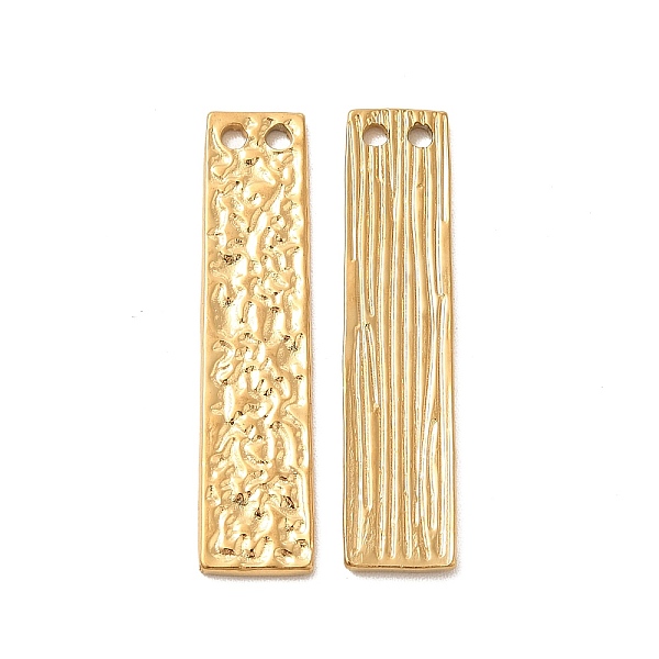 

PandaHall Vacuum Plating 304 Stainless Steel Pendants, Textured Rectangle Charms, Golden, 30x7x1mm, Hole: 2mm 304 Stainless Steel Rectangle