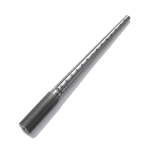 

PandaHall Steel Ring Sizer Mandrel, Ring Gauge, Platinum, 29.3x2.45cm Steel