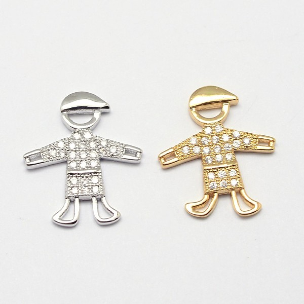 

PandaHall Boy Brass Micro Pave Grade AAA Cubic Zirconia Links, Cadmium Free & Nickel Free & Lead Free, Mixed Color, 18x16x2mm, Hole: 2x3mm...