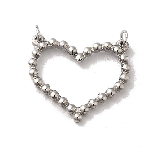 

PandaHall 304 Stainless Steel Connector Charms, Heart Outline Links, with Jump Rings, Stainless Steel Color, 22x20x2mm, Hole: 3mm 304...