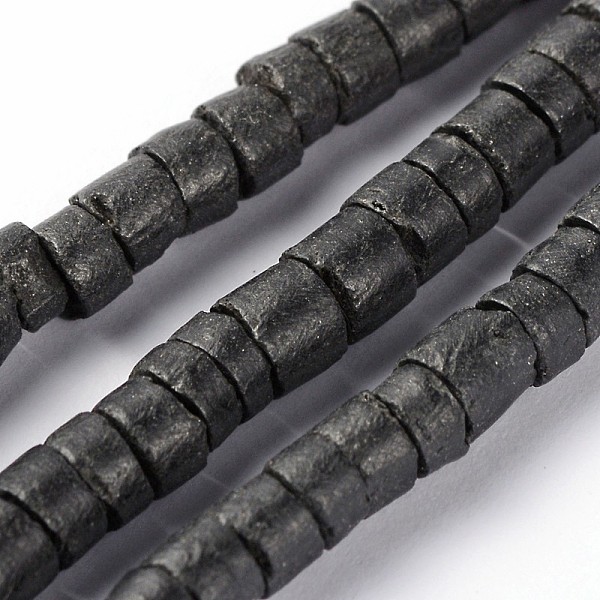 

PandaHall Natural Coconut Column Bead Strands, Black, 3.5x2~4mm, Hole: 1mm, about 237pcs/strand, 23.2 inch Coconut Column Black