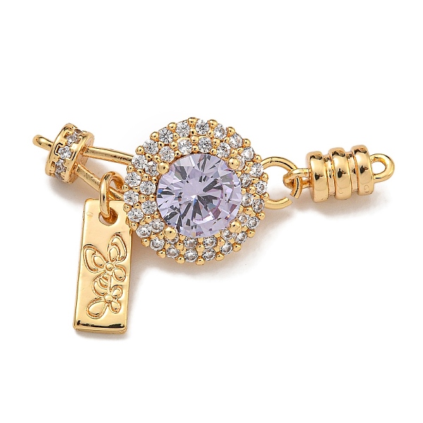 Brass Micro Pave Cl… - image