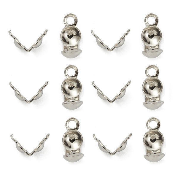 

PandaHall 304 Stainless Steel Bead Tips, Calotte Ends, Clamshell Knot Cover, Stainless Steel Color, 6x3mm, Hole: 1mm 304 Stainless Steel