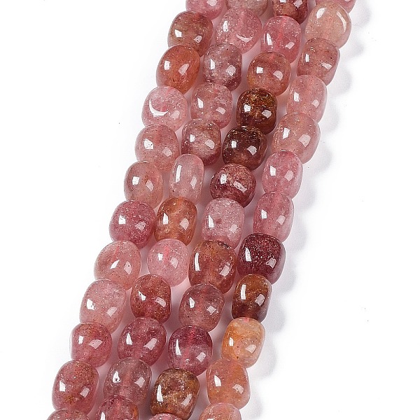 

PandaHall Natural Strawberry Quartz Beads Strands, Nuggets Tumbled Stone, 6.5~15x7~14x7~14mm, Hole: 1~1.4mm, about 32~33pcs/strand, 15.16~...