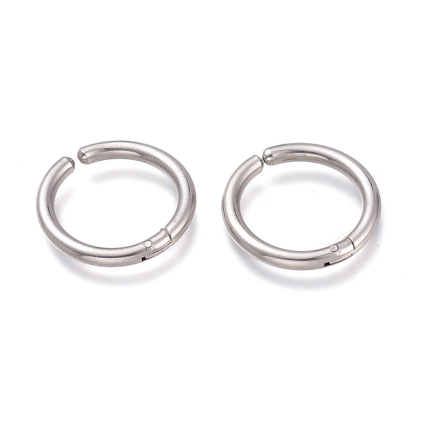 

PandaHall 201 Stainless Steel Clip-on Earrings, Hypoallergenic Earrings, Ring, Stainless Steel Color, 21x2.5mm 201 Stainless Steel