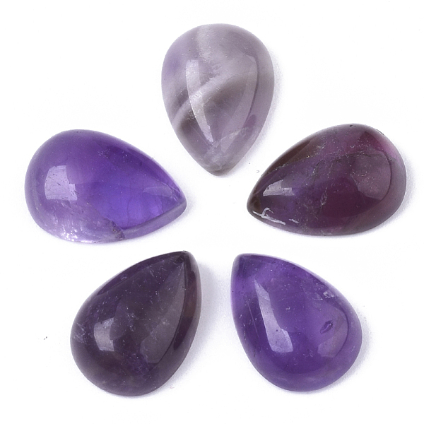 

PandaHall Natural Amethyst Cabochons, Teardrop, 14x10x5mm Amethyst Teardrop