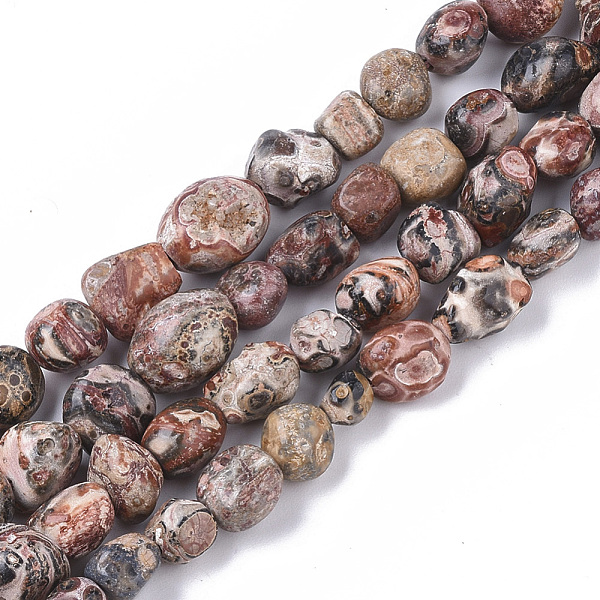 Natural Leopard Skin Jasper Beads Strands