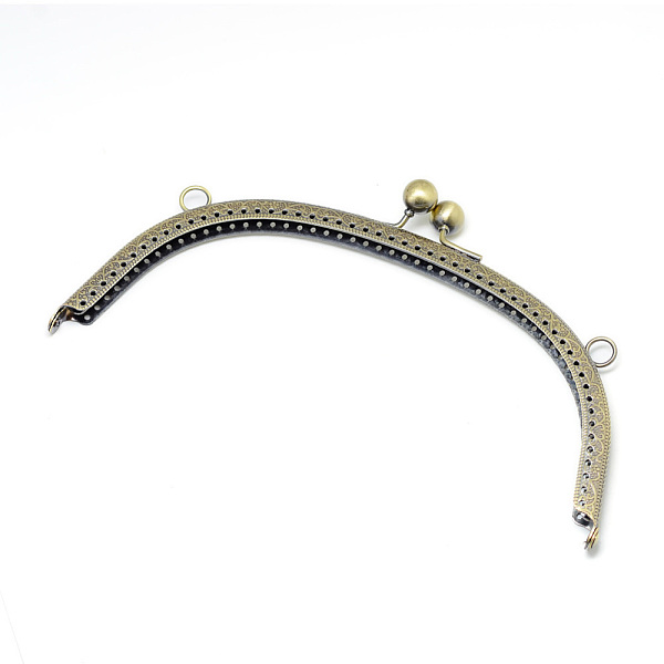 

PandaHall Iron Purse Frame Handle for Bag Sewing Craft Tailor Sewer, Antique Bronze, 105x205x12mm, Hole: 1.5~8.5mm Iron