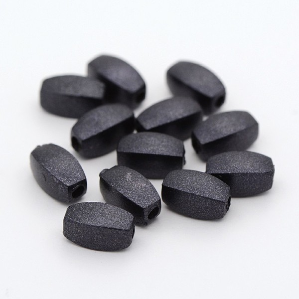 

PandaHall Quadrangular Plastic Colourful Beads, Black, 10.5x5mm, Hole: 2mm, about 2500pcs/500g Plastic Others Black