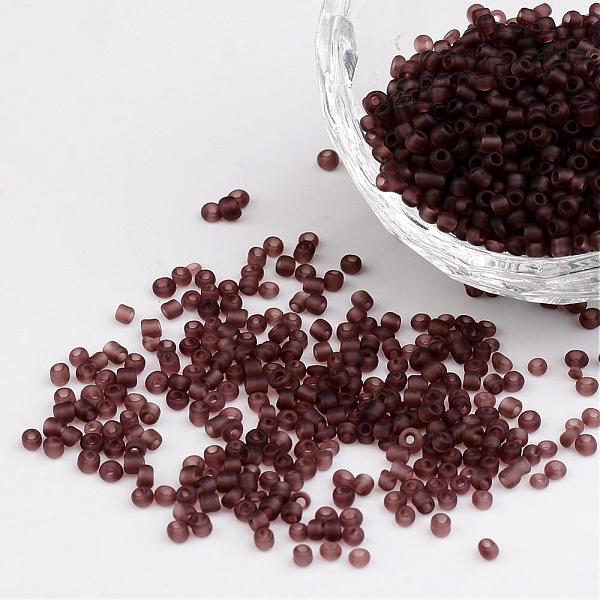 

PandaHall 12/0 Frosted Round Glass Seed Beads, Rosy Brown, Size: about 2mm in diameter, hole:1mm, about 3304pcs/50g Glass Brown