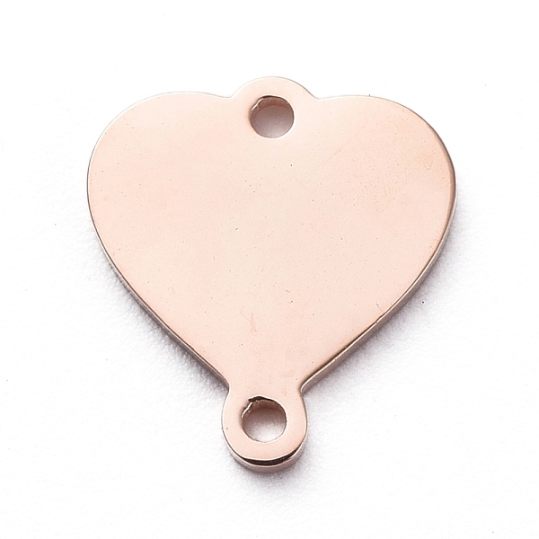 

PandaHall Vacuum Plating 304 Stainless Steel Links connectors for Jewelry Making, Manual Polishing, Heart, Rose Gold, 9x8.5x1mm, Hole: 0.8mm...