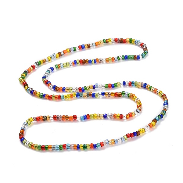 

PandaHall Jewelry Waist Beads, Body Chain, Glass Seed Beaded Belly Chain, Bikini Jewelry for Woman Girl, Colorful, 31-3/8 inch(79.6cm) Glass