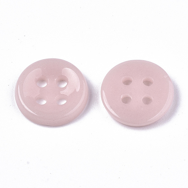 

PandaHall 4-Hole Handmade Lampwork Sewing Buttons, Flat Round, Pink, 11.5x2.5mm, Hole: 1.2mm Lampwork Flat Round Pink