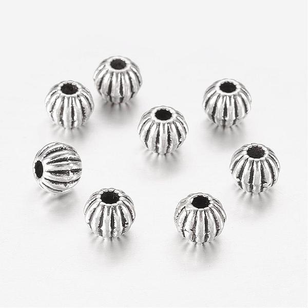 

PandaHall Tibetan Style Alloy Beads, Lead Free & Nickel Free & Cadmium Free, Round, Antique Silver, about 6mm in diameter, hole: 1mm Alloy...
