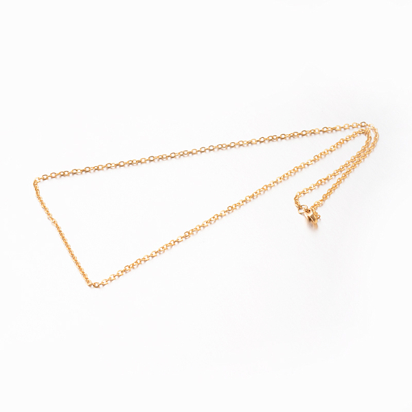 

PandaHall 304 Stainless Steel Cable Chain Necklace Making, with Lobster Claw Clasps, Golden, 17.7 inch(45cm) 304 Stainless Steel