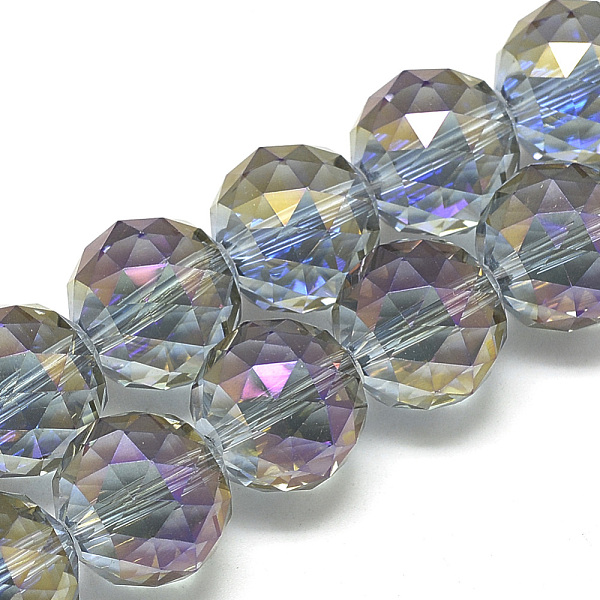 

PandaHall Electroplate Glass Beads Strands, Rainbow Plated, Faceted, Round, Medium Orchid, 19~20mm, Hole: 2mm, about 30pcs/22 inch Glass..., Purple