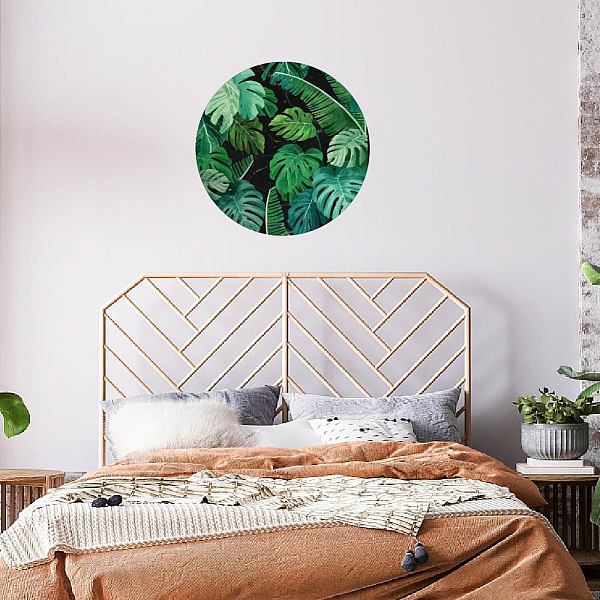 

PandaHall Translucent PVC Self Adhesive Wall Stickers, Waterproof Building Decals for Home Living Room Bedroom Wall Decoration, Leaf...
