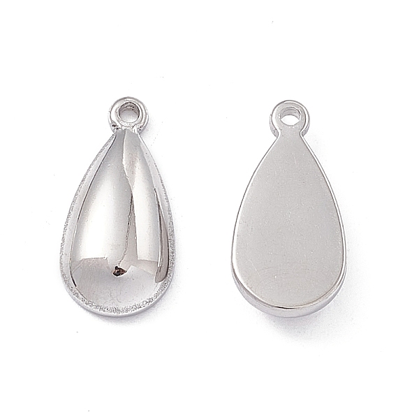 

PandaHall 304 Stainless Steel Pendants, Teardrop Charm, Stainless Steel Color, 17x8.5x3.5mm, Hole: 1.2mm 304 Stainless Steel Teardrop