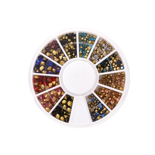 

PandaHall Pointed Back Glass Rhinestones, For Nail Art Decoration Accessories, Diamond Shape, Mixed Color, 2mm, 3mm Rhinestone Diamond..., Multicolor