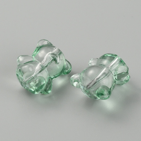 

PandaHall Handmade Lampwork Beads, Bear, Dark Sea Green, 14x11.5~12x9mm, Hole: 1mm Lampwork Bear