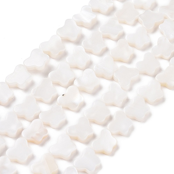 

PandaHall Natural Freshwater Shell Beads Strands, Dyed, Butterfly, White, 8x10x2.5mm, Hole: 0.8mm, about 40pcs/strand, 15.39''(39.1cm)...