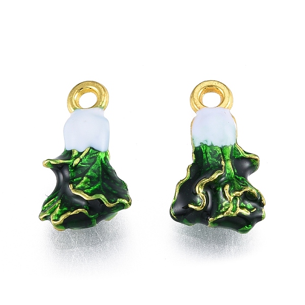 

PandaHall Alloy Enamel Pendants, Matte Style, Cabbage, Matte Gold Color, 17x10x5mm, Hole: 1.8mm Alloy+Enamel Vegetables Green