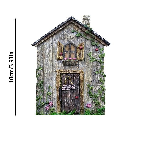 

PandaHall Miniature Wooden Garden Door, for Dollhouse Accessories Pretending Prop Decorations, Gray, 100x85mm Wood Others Gray