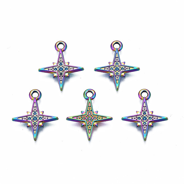 

PandaHall Rainbow Color Alloy Pendant Rhinestone Settings, Cadmium Free & Nickel Free & Lead Free, Star, Fit For 0.8mm & 1mm Rhinestone...