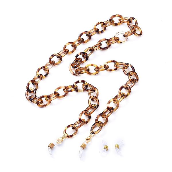 

PandaHall Eyeglasses Chains, Neck Strap for Eyeglasses, with Acrylic Cable Chains, 304 Stainless Steel Lobster Claw Clasps and Rubber Loop..., Gold
