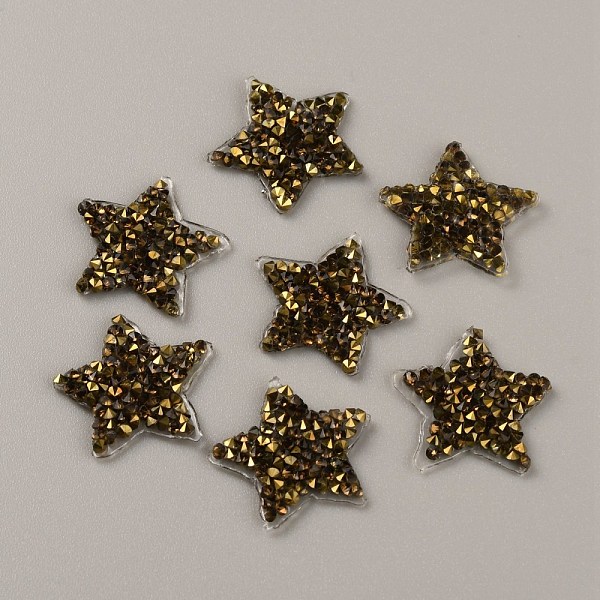 

PandaHall Star Hotfix Rhinestone, Resin Rhinestone, Costume Accessories, Sewing Craft Decoration, Smoked Topaz, 20~21x20~21x2mm Resin..., Yellow
