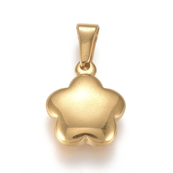 

PandaHall 304 Stainless Steel Pendants, Flower, Golden, 17.2x14.2x4.8mm, Hole: 3x7mm 304 Stainless Steel Flower