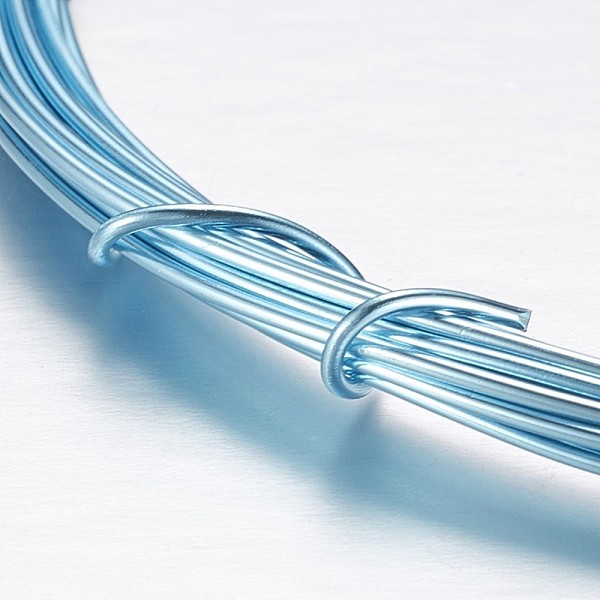 

PandaHall Round Aluminum Wire, Bendable Metal Craft Wire, for Beading Jewelry Craft Making, Pale Turquoise, 17 Gauge, 1.2mm, 10m/roll(32.8...