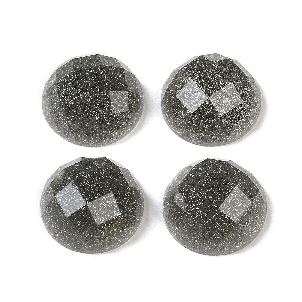 

PandaHall Translucent Epoxy Resin Glitter Powder Decoden Cabochons, Faceted Half Round/Dome, Dark Slate Gray, 19.5x9mm Epoxy Resin Half...