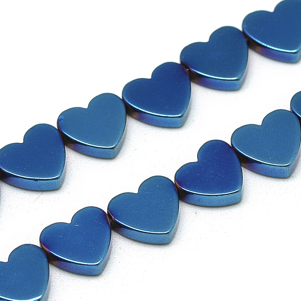 

PandaHall Electroplate Non-magnetic Synthetic Hematite Beads Strands, Heart, Blue Plated, 8x7x2mm, Hole: 0.5mm, about 51pcs/strand, 15.7...