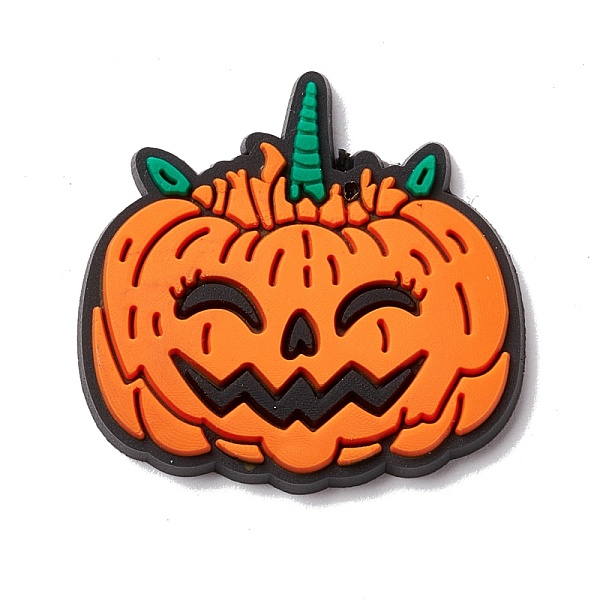 

PandaHall Halloween Theme PVC Cabochons, Pumpkin, Orange, 24x25x3mm Plastic Pumpkin Orange