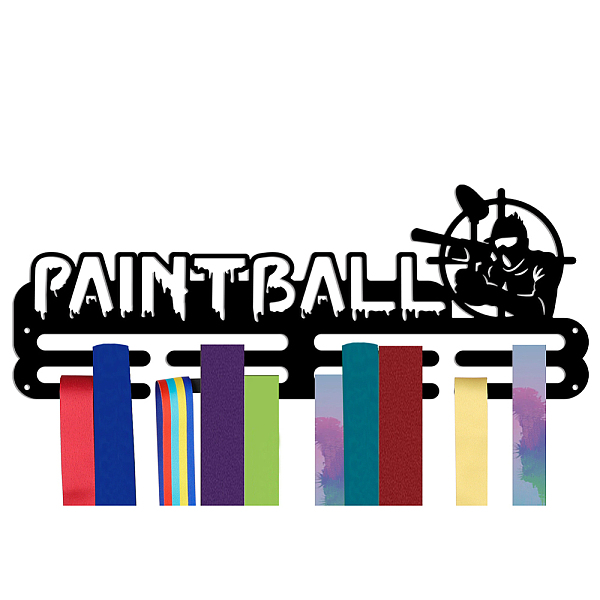 

PandaHall Medals Hanger Display Holder Rack, Paintball Theme Medals Display Wall Mounted Frame Medal Ribbon Holder Hooks for Competition..., Black