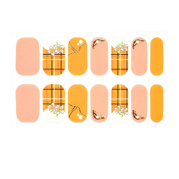 

PandaHall Full Wraps Nail Polish Strips, Self-Adhesive Gradient Nail Polish Stickers, for Women Nail Tips Decorations, Gold, 24x8mm...