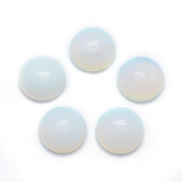 

PandaHall Opalite Cabochons, Half Round, 13.5~14x6~8mm Opalite Half Round