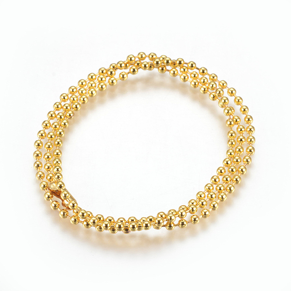 

PandaHall Stainless Steel Ball Chain Necklace Making, Golden, 21.6 inch(55cm), 2.5mm Stainless Steel