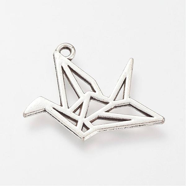 

PandaHall Tibetan Style Alloy Pendants, Lead Free & Cadmium Free, Paper Crane, Antique Silver, 26x23x1.5mm, Hole: 2mm, about 260pcs/500g...