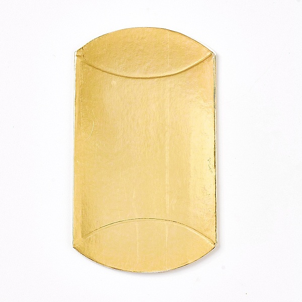 

PandaHall Kraft Paper Wedding Favor Gift Boxes, Pillow, Gold, 6.5x9x2.5cm Paper Pillow Gold