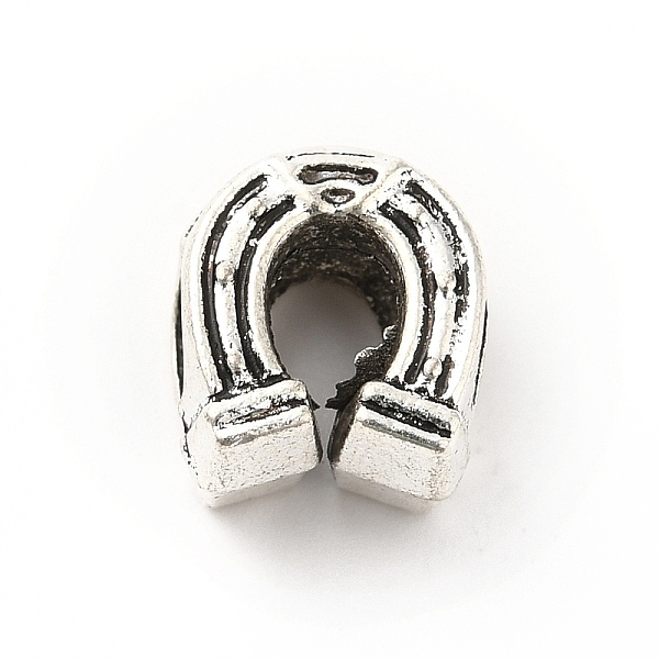 

PandaHall Tibetan Style Alloy European Beads, Large Hole Beads, Horseshoe, Antique Silver, 11x9x7mm, Hole: 4.7mm, about 490pcs/500g Alloy...