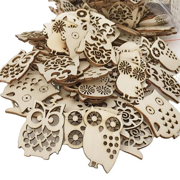 

PandaHall 10Pcs Hollow Unfinished Wood Owl Shaped Cutouts, Owl Craft Blank Ornament, DIY Painting Supplies, BurlyWood, 3.8cm Wood Owl Orange