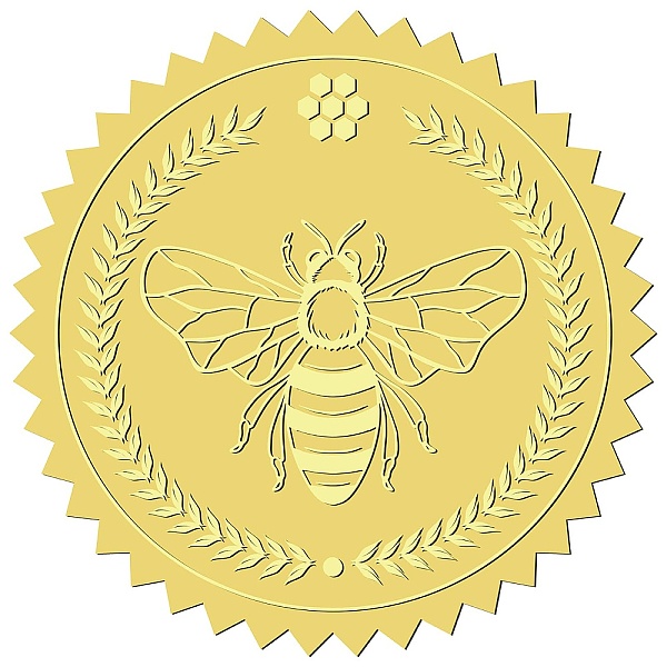 

PandaHall CRASPIRE 408Pcs Bee Gold Foil Embossed Stickers 2" Self Adhesive Envelopes Seals Sticker Bumblebee Labels for Wedding Invitation...