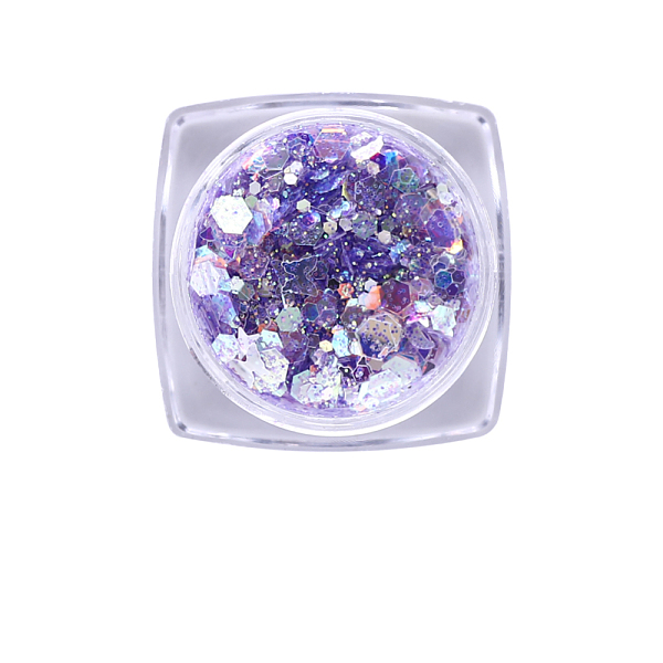 

PandaHall Shiny Nail Art Decoration Accessories, with Glitter Powder and Sequins, DIY Sparkly Paillette Tips Nail, Blue Violet...