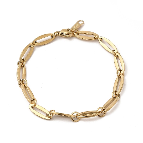 

PandaHall Ion Plating(IP) 304 Stainless Steel Oval Link Chain Bracelet for Women, Real 14K Gold Plated, 6-3/4 inch(17.3cm) 304 Stainless...