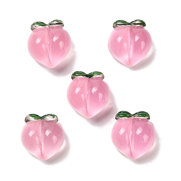 

PandaHall Transparent Resin Fruit Decoden Cabochons, 3D Peach, Pink, 17.5x16x11.5mm Resin Peach Pink