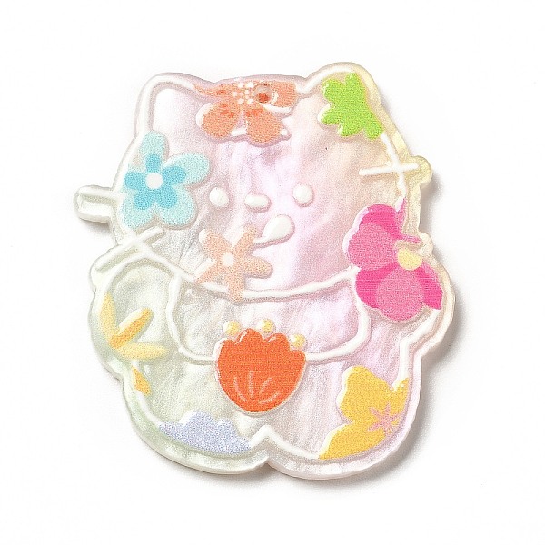 

PandaHall Printed Opaque Acrylic Pendants, Cat, 39.5x35x2.5mm, Hole: 1.6mm Acrylic Cat Shape
